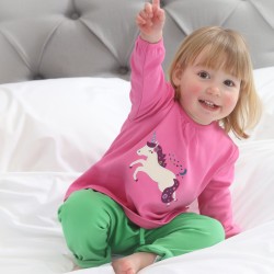 Top - UNICORNS - Piccalillly - Purple and Pink