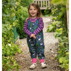Trousers - Dungarees - Piccalilly - Pink Tuck - UNICORNS - Purple and pink 