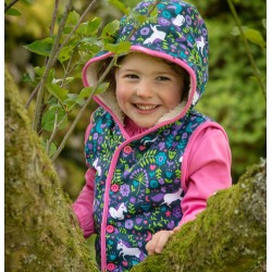 Gilet - Piccalilly - UNICORN - Sherpa fleece - purple and pink last 18-24m and 2-3y - clearance