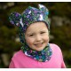 Snood Hat - Piccalilly - UNICORN - purple and pink - one size fits up to 5 yr