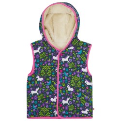 Outerwear - Gilet - Piccalilly - Sherpa fleece and UNICORN - purple and pink - last size