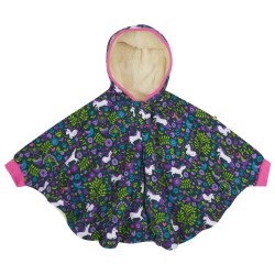 Poncho - Piccalilly - Kids Sherpa fleece - UNICORN - purple and pink - SMALL  (6-18 months),  LARGE (4-5 years), X LARGE (6-8 yr) - last 3 