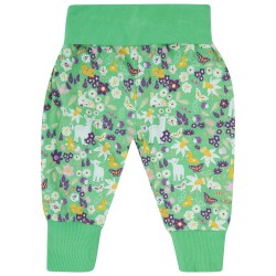 Trousers - Parsnips Pants - Animals -  Piccalilly - Spring flowers green meadow animas - UNISEX 