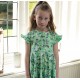 Dress - SKATER - Short sleeves - Piccalilly - Green farm animals  flower meadow