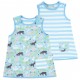 Dress - Piccalilly - Reversible - Sky Blue - farm animals 