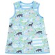 Dress - Piccalilly - Reversible - Sky Blue - farm animals 