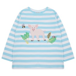 Top - Piccalilly - Piglet - Blue stripe -  flash no return offer