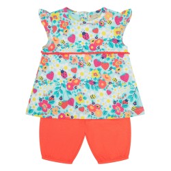 Set - GARDEN - 2pc - Piccalilly - top and bloomer shorts - Strawberry Fields