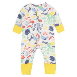 Babygrow - Romper - SEA - Piccalilly - UNDERWATER Sealife - UNISEX - last size newborn