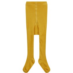 Tights - PLAIN - YELLOW - Piccalilly - Cable knit - Mustard Yellow