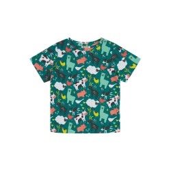Top - FARM - Piccalilly - UNISEX - BUCKDEN - Green animals