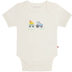 Top - Body - Piccalilly - DALES FARM - white - tractor with trailer