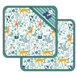 Muslins and blankets - Blanket - ANIMALS - PANDA - Hooded - Animal zoo friends -  75 x 75cm