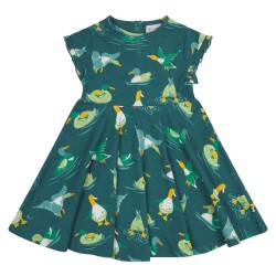 Dress - Skater - Birds - Short Sleeves - Piccalilly - Duck and Dive - last two 3-4, 5-6y