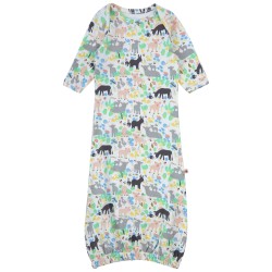 Baby Sleep Gown - FARM - WHITE - Piccalilly - County ANIMALS Friends - last size - 0-6m