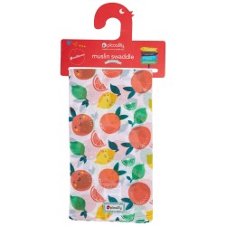 Muslins and Blankets - Muslins - GARDEN - SWADDLE - Citrus Fruits - 120 x 120cm - UNISEX