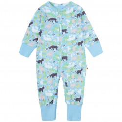 Babygrow - Romper - PICCALILLY - Country Farm Friends - light blue - UNISEX