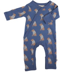 Babygrow - Romper - ANIMALS - DOGS - Pigeon Organics - Labrador - Night Blue