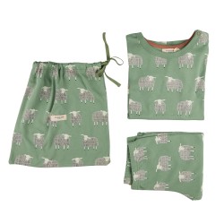 Pyjamas - FARM - Pigeon Organics - Sheep - Basil green - age 1, 2, 4, 5y 