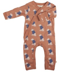 Babygrow - Romper - FARM - Pigeon Organics - Sheep - Macaroon Chocolate