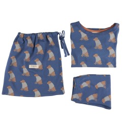 Pyjamas - Animals - DOGS - Pigeon Organics - Labrador Dogs - Night Blue
