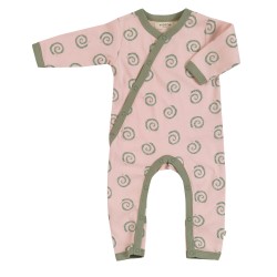 Babygrow - Romper - Pigeon Organics - KIMONO - Snakes Pink and Green - clearance offer