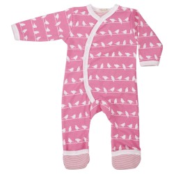 Babygrow - Romper - BIRDS - Pigeon Organics - Bird - pink