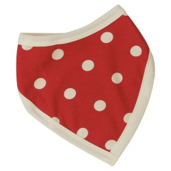Bib - Pigeon Organics - Red spots and stripes 