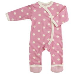 Babygrow - Romper - Pigeon Organics - SPOTTY - PINK- last sale