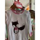 Pyjamas - FOX - white and with pink cuffs - size 1-2yr UK (2 US) - last size