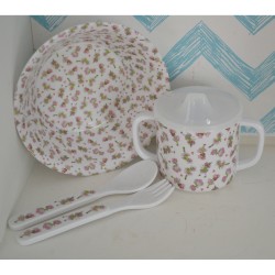 Dining Set - Melamine - BABY - FAIRY - beaker, bowl, fork and spoon