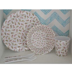 Dining Set - Melamine - TODDLER - FAIRY - cup,  bowl, plate, fork and spoon - last one (matching items available)