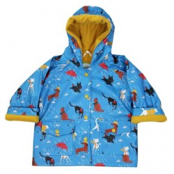 OUTERWEAR - COAT - Blue Kitten Cats and Dogs 
