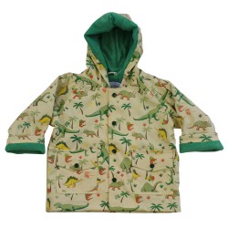 COAT - Dinosaurs - green and yellows - last size 6 yr  - clearance