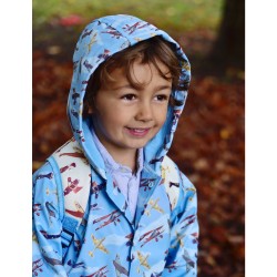 COAT - ANIMALS - Cats and Dogs - blue with yellow lining - UNISEX - last size