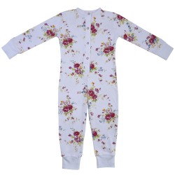 Pyjamas - FLOWERS - Onesie Pjs - Flowers - last size - 2-3 UK (4-5yr US) - clearance