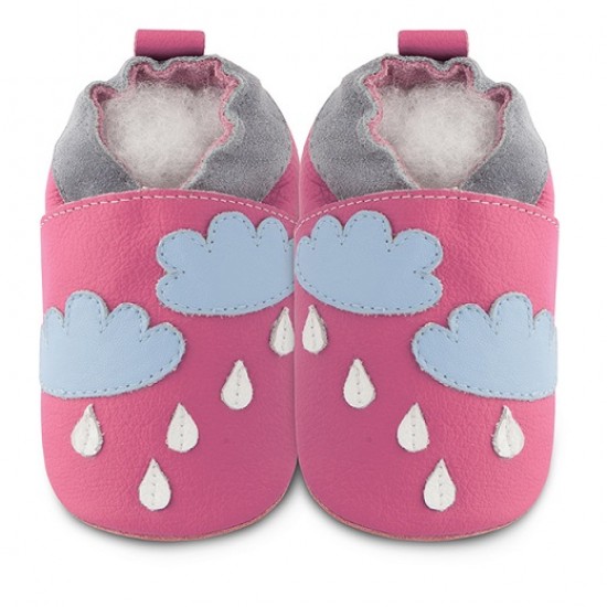 Shoes and Slippers - Soft leather baby slipper shoe - WEATHER - Pink cloud