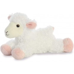 Toys - Soft Toys - Farm Animals -LAMB - Soft Curly with Pink - LANA