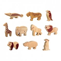 Toys - Wooden - ZOO animals - Lanka Kade - Natural Wood - randomly selected -  1x £3.50  or 3 x randomly  £10.00. instead of £3.50 each - SPECIAL OFFER 