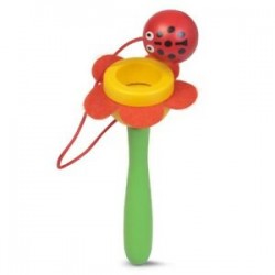 Toys - GAME - CUP and  BALL -Wooden Learning - Wildlife - Yellow Bee , Red Ladybird Bug  OR Frog 