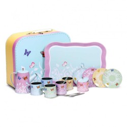 Toys - Tea Set - Butterfly Tin Tea Set - 3y plus 