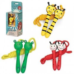 Toys - GAMES - Skipping Rope with Animal Design  - YELLOW BEE, GREEN FROG or RED LADYBIRD BUG  - 5yr plus  