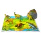 Toys - DINOSAURS - Dino  figures - six  figures , tree and rock models, fold out scenery