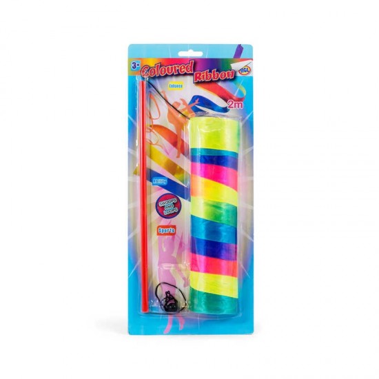 Toys - GAMES - Coloured Streamer Rainbow Ribbon  2m 