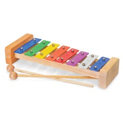 Toys - Musical toys - 8 Note Xylophone with 2 wooden hammers 