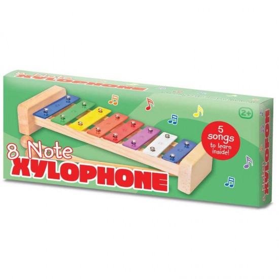 Toys - Musical toys - 8 Note Xylophone with 2 wooden hammers 