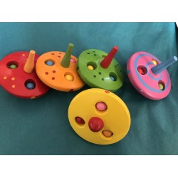 Toys - Wooden - Jazzy spinning tops - Colours vary