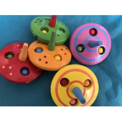 Toys - Wooden - Jazzy spinning tops - Colours vary