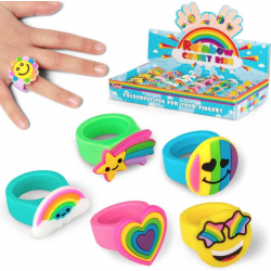 Toys - Plastic ring - Rainbow inspired design 