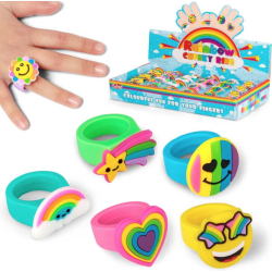 Jewellery - RING - Plastic ring - Rainbow inspired design 